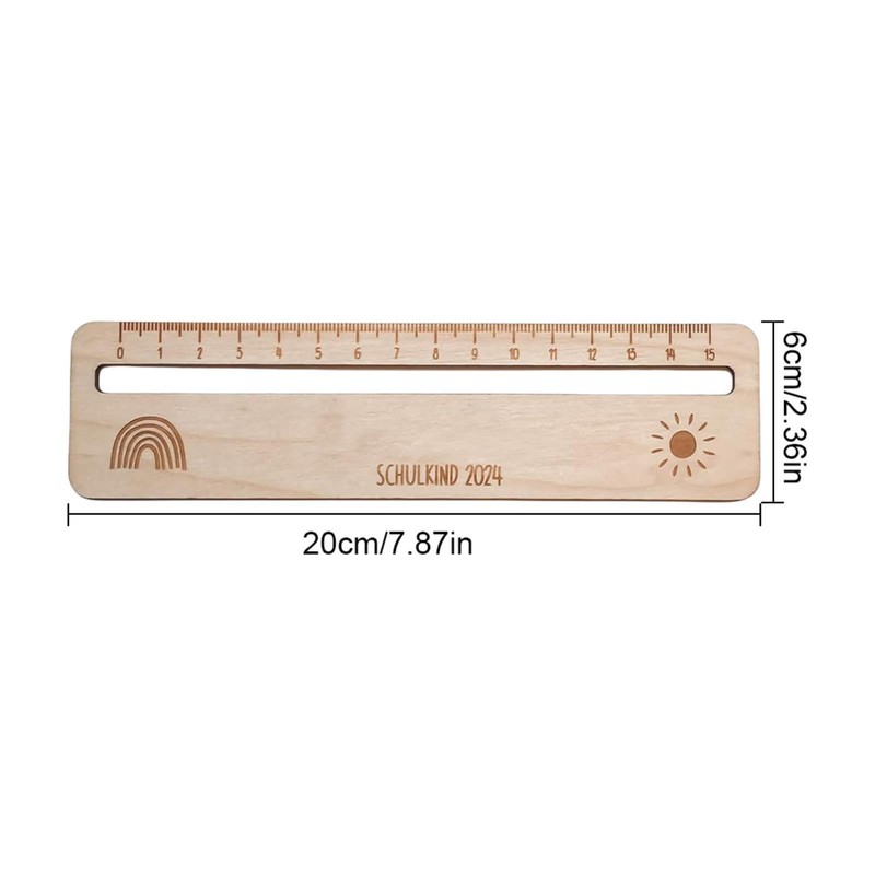 Guided Reading Strips,Wooden Reading Tracking Rulers - Measuring Ruler, Text