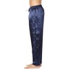 Intimo Men's Classic Satin Pajama Sleep Pants, Blue, Large
