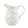 Blue Sky Ceramics Laguna Coastal Pitcher White, Multi