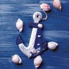 20 Napkins Shells on Anchor as Table Decoration for Maritime Occasions 33 x 33 cm