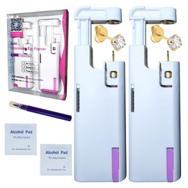 3rd Generation Single-Use Ear Piercer, Spring-Powered Earring Gun with Pre-Cleaned Gold Studs & Hygiene Swabs – Fast, Clean, No Bleeding, DIY Friendly (SG275#)