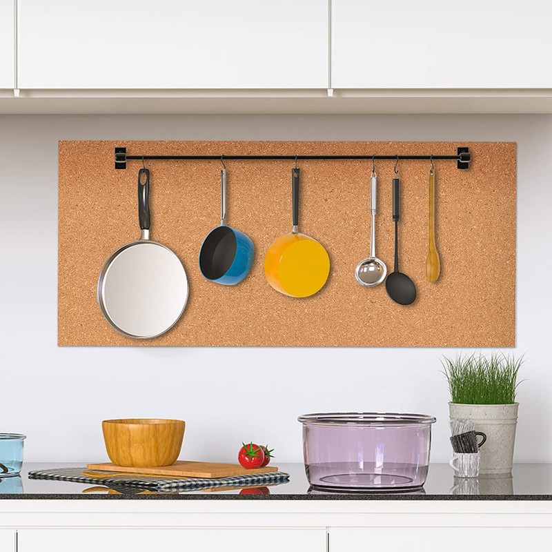 Self-Adhesive Cork Board Roll, 1/8" Thick Cork Boards for Walls,