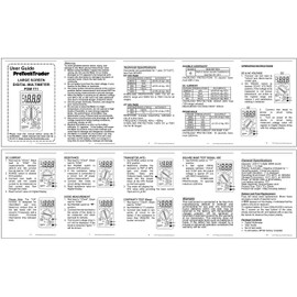Large Screen Multimeter - Volts Ohms Amps Transistor (hFE) Square Wave Output Diode & Audible Continuity Tester with Buzzer