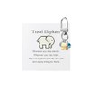 ChungLong0593 Travel Elephant Keychain, Cute Elephant Keyring with Wish Card