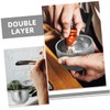 VICASKY 2pcs Double Layer Stainless Steel Shaving Soap Bowl Shave