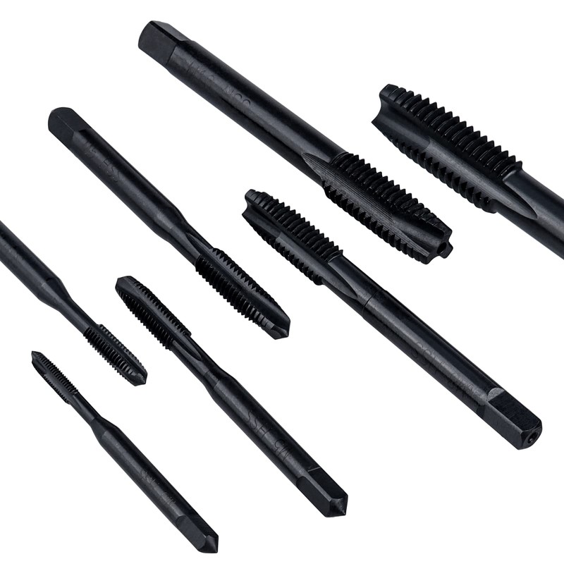 Bestgle Threading Tap Set of 7, HSS Tap Drill Set,