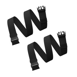 YEDJFFIYO 2 PCS Men Elastic Stretch Work Black Belt, Buckle Woven Belt, Buckle Adjustable Tactical Belt for Outdoor, Military, Hiking & Daily Wear (110CM)