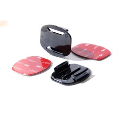 PROtastic® 2x Flat Mounts & 2x Sticky Pads for GoPro and SJCAM Action Camera Helmet Mounts (Pack of 2)