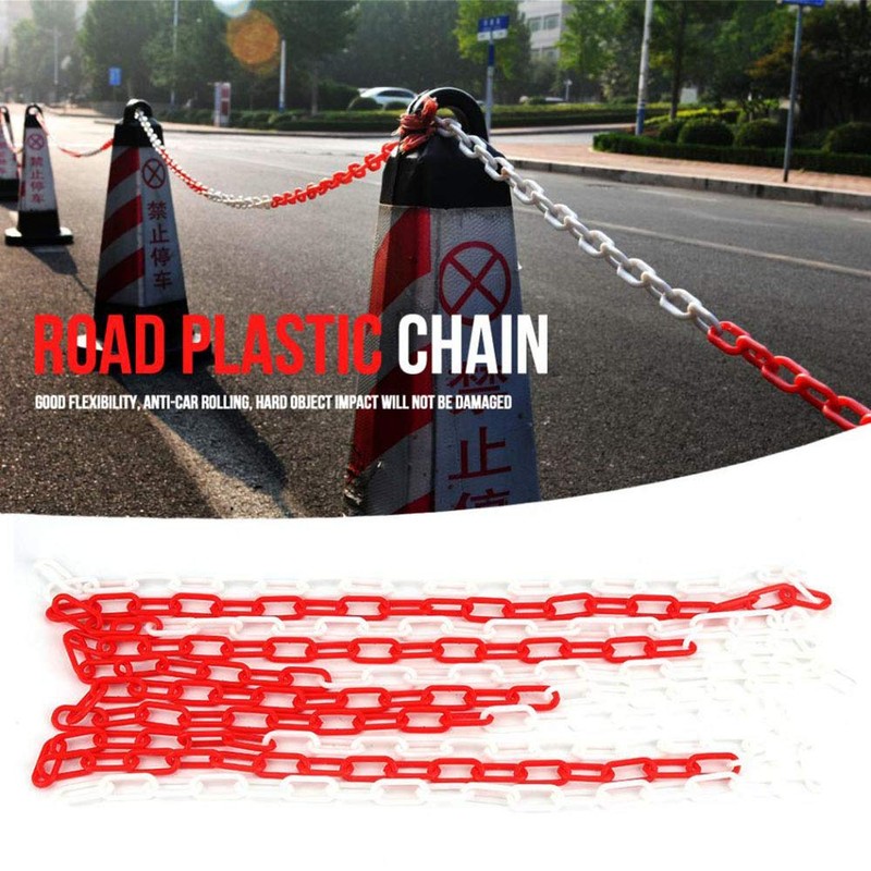 1 x plastic chain, 10 mm x 5 m warning