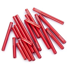 Que-T 17pcs 20-100mm Metal Linkage Pull Rod Kit for 1/10 RC Axial SCX10 Rock Crawler Car Upgrade Parts (Red)
