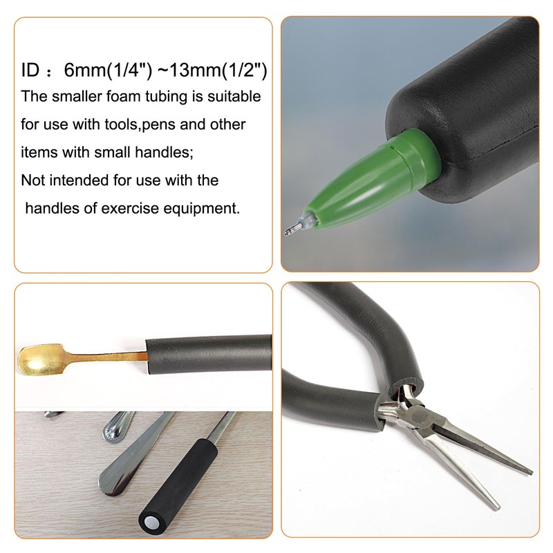 sourcing map Foam Tubing for Handle Grip Support, Pipe Insulation
