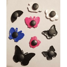 Unbranded Springtime Butterflies! Shoe Charms 9PC Set! Croc Compatible! For Shoes, Bracele