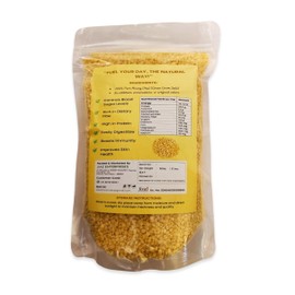 Jiaz Enterprises Moong Dal (Split Mung Beans Without Skin) Lentils Indian 17.6 Oz (500g) ~ All Natural | Gluten Friendly | Non-GMO | Kosher | Vegan | Indian Origin