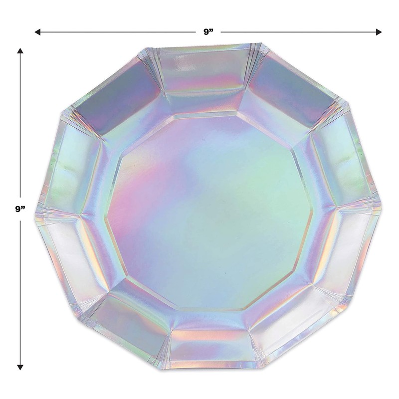 Iridescent Decagon Plates Pack of 2