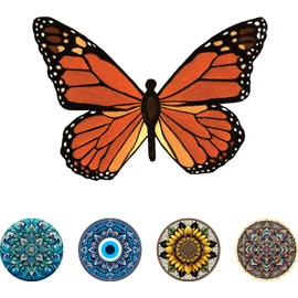 Screen Door Saver - Screen Magnets - Keep People and Pets from Running Into Screen Doors & Patch Holes with Screen Door Magnets - Made in USA - Butterfly - 5 x 3.75 inches - 2 Pack (1 Pair)