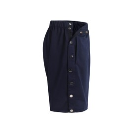 LUSKOPA Unisex Tear Away Shorts Breakaway Athletic Shorts for Men & Women Post Hip Knee Surgery Recovery Shorts with Pockets, Navy Blue, Small