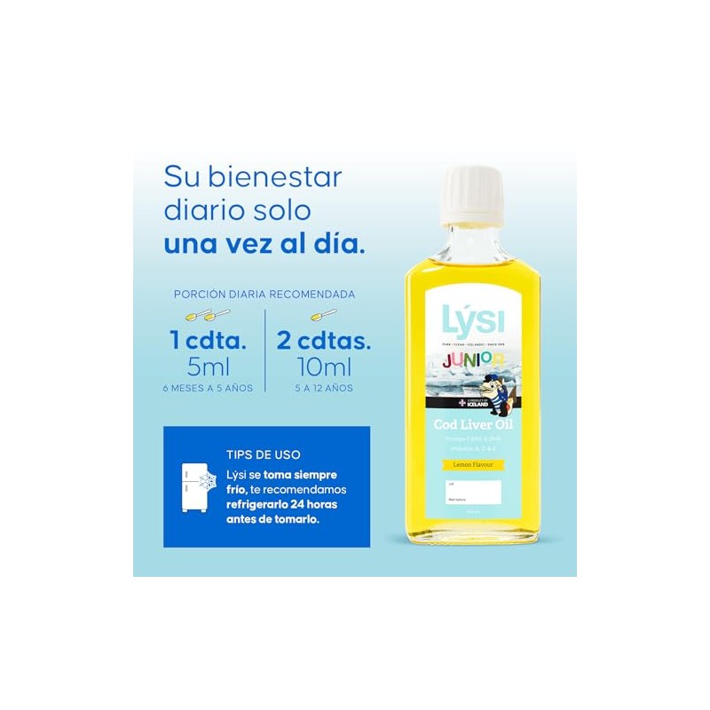 LYSI Omega 3 para Niños en Aceite de Bacalao Junior