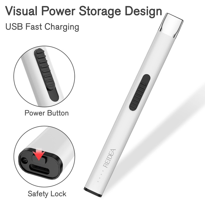 REIDEA Lighter R1 Flat Electronic Candle Lighter, Windproof Flameless USB