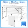 4 Foot Foldable Table with Built in Handle & Steel