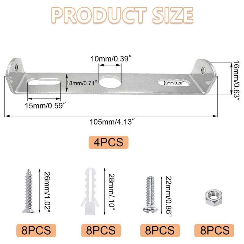 4 Packs Ceiling Light Mounting Bracket 4.13" Light Fixture Mounting