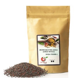 Brown Mustard Seeds (Sarso Whole) - Whole Mustard Seeds - Mustard Seed - Mustard Seeds for Cooking - Whole Brown Seed - Mustard Whole Foods - Brown Mustard Whole - 7 Ounce by NY SPICE SHOP