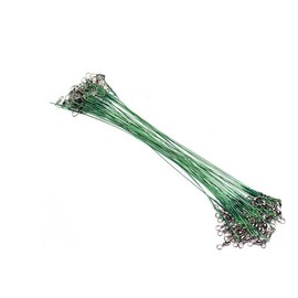 Leader Wire Trace Pike Sea Fishing Spinning Green 15/20/25cm pack of 5pcs (25cm)