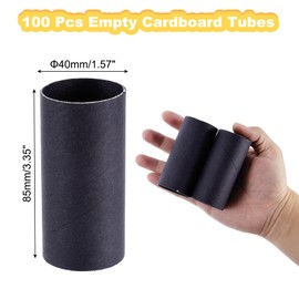 PATIKIL 3.35 Inch Cardboard Tubes, 100 Packs Toilet Paper Rolls for Crafts TP Tubes Empty Paper Towel Rolls Sturdy 1.5 inch Diameter Thick Bulk for Art Classroom Painting Robotics, Black