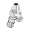 2 Way Connector G1/2 Thread Quick Coupler Carbon Steel Chrome