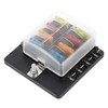 8-Way Blade Fuse Block, 8‑Way Terminal Fuse Box Car Boat