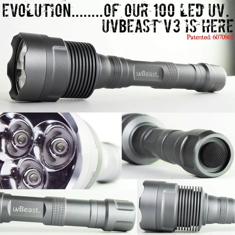 uvBeast NEW V3 385-395nm Black Light UV Flashlight - HIGH