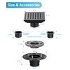 HTOH Black Shower Drain 4 Inch with Flange CUPC Certified-