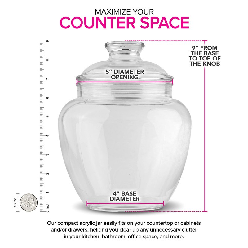 Modern Innovations 80-Ounce Candy & Cookie Jar with Lid, Premium