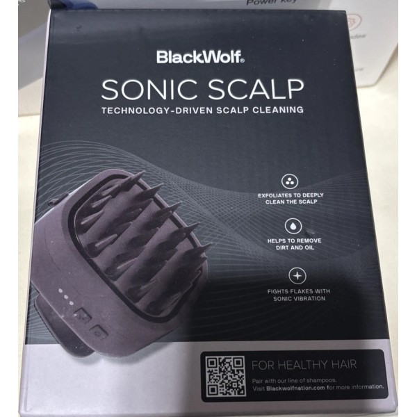 BlackWolf Sonic Scalp Massager | Scalp Scrubber | Deep Clean