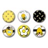 Cute Fridge Magnets - Set of Six Button Style -
