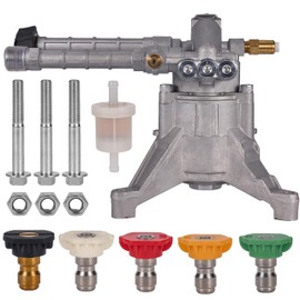 youjupazi 7/8" Shaft Vertical Pressure Washer Pump 2600-3000 PSI @2.5 GPM OEM & Power Washer Pump For Troy Bilt SRMW22G26-EZ Craftsman AR Front Inlet/Outlet