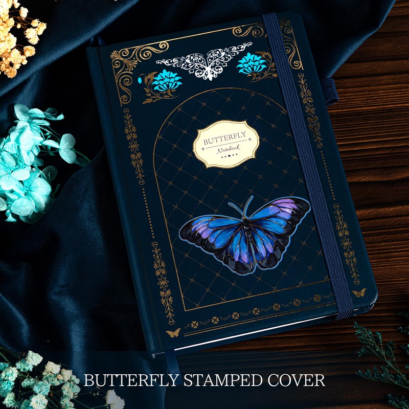 TIEFOSSI Butterfly Journals for Women Men, College Ruled Journals for