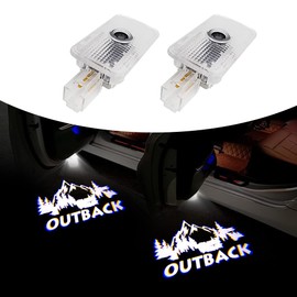 uunonaha Never Fade Car LED Door Logo Projector Puddle lamp, for Outback Accessories Door Light Logo LED Laser Car Courtesy Step Light HD Compatible with Outback (Outback-White-HD)