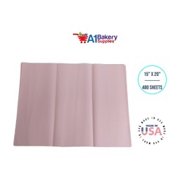 Gift Wrapping Tissue Paper 15X20 480 Pack by A1 Bakery Supplies (Blush Pink)
