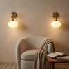 Folux Battery-Operated Modern Brass Wall Sconce Set of 2, Wireless