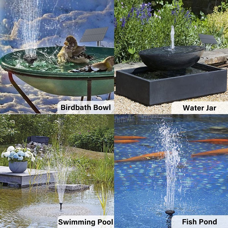 Biling Solar Water Pump Outdoor, Upgraded Solar Fountain Pump Kit