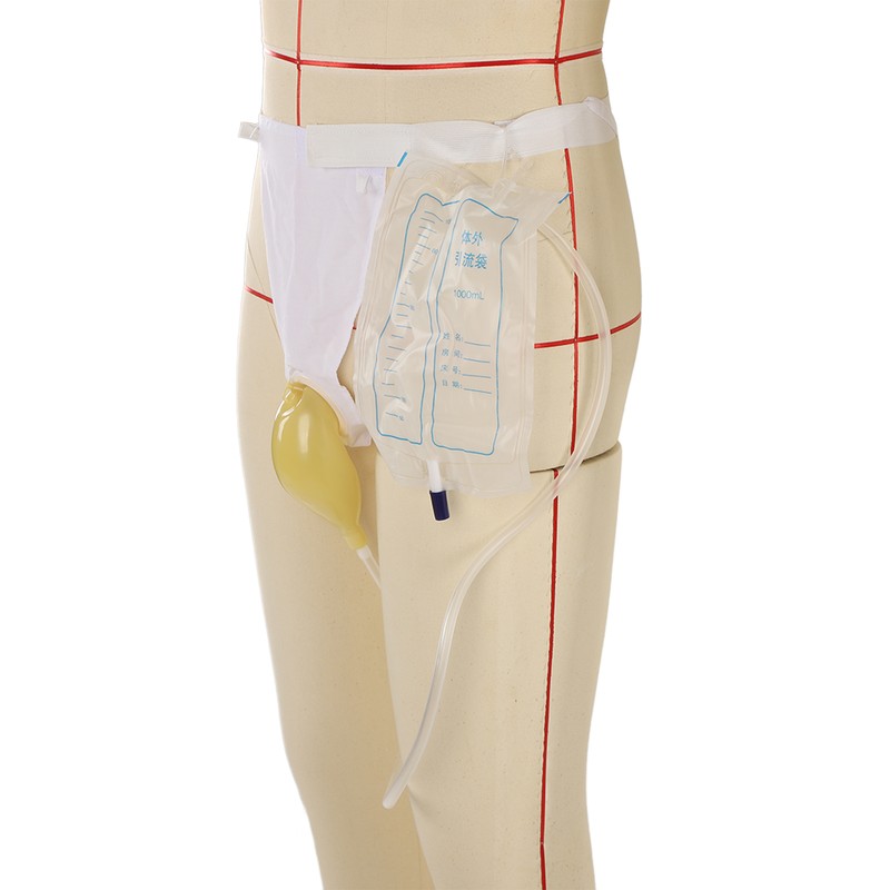 Urine Collector Bag 1000ml Reusable Skin Friendly Silicone Urine Drainage