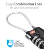 Fosmon TSA 3 Digit Code Cable Lock - 2 Pack