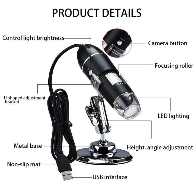 Wireless Digital Microscope Handheld Portable USB Microscope Camera with 8