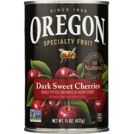 Oregon Fruit Products, Dark Sweet Cherries in Heavy Syrup, 15oz Can (Pack of 4) by Oregon