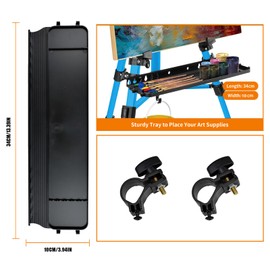 Art Easel Aluminum Alloy Portable Extendable Easel with Hand Crank Adjustable to 61.8 '' Drawing Board Holder, Compass, Level and Storage Bag -for Artists, Painters, Sketching, Outdoor Painting