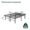 Zinus Rumi 14in Queen Metal Bed Frame, Quick Assembly SmartBase®