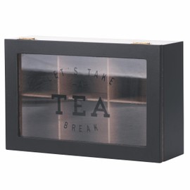 Sibilla Tea Box with 6 Compartments, Black