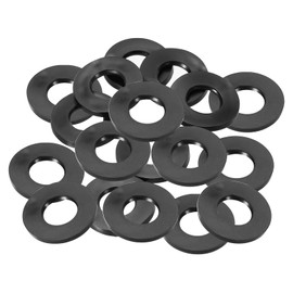 PATIKIL 20pcs M8 Rubber Flat Washers 8mm Inner Diameter 18mm Outside Diameter 3mm Thick Sealing Spacer Gasket Ring for Faucet Pipe Water Hose Fastener Bolts Black