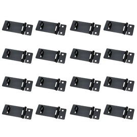 Tsnamay Black Padlock Hasp,Door Slide Latch Lock Sliding Bolt Locks Painted Iron Lock 2 Inch with Screws for Home Yard Garden Set of 16