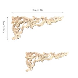 Eabdice Set of 4 wooden ornaments for furniture, vintage, wooden ornament, ornament carving wood, used on hotels, conference rooms and indoor furniture